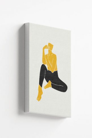 Topless yellow women Canvas