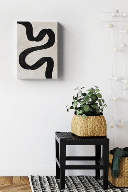 Brush stroke on textured background canvas in interior
