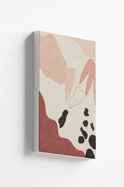 Shade of pink art shapes No2 canvas