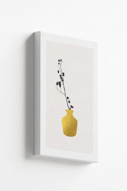 Golden vase canvas