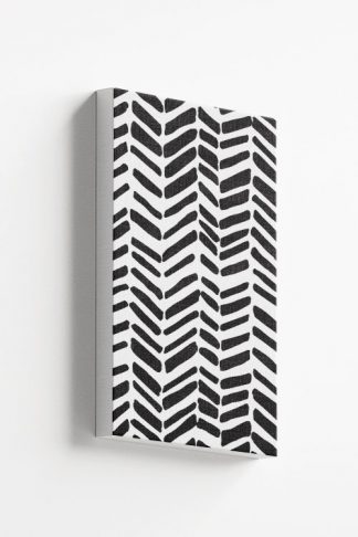 Black and white stroke pattern Canvas