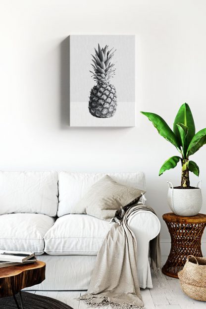 Pineapple canvas in interior
