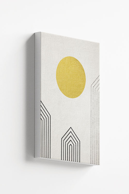 Graphical Gold and Silver No2 Canvas