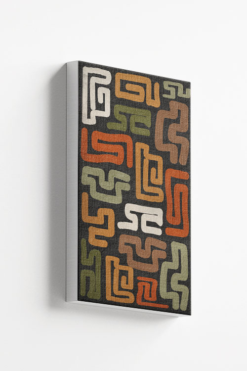 Maze pattern shapes Canvas