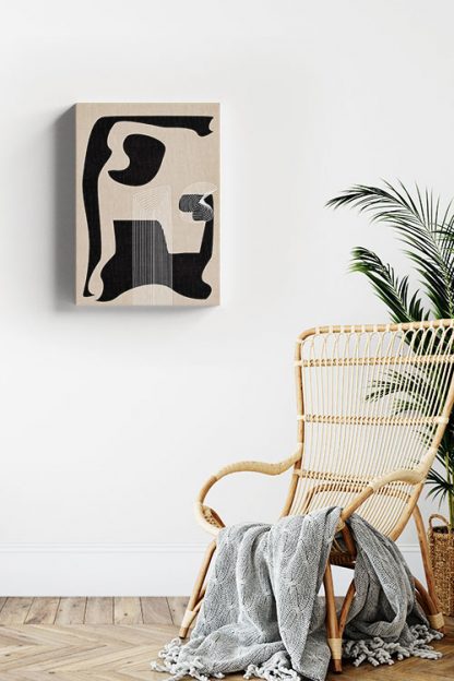 Graphical lines and shape No4 canvas in Interior