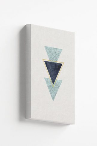 Geometric art triangle with texture canvas