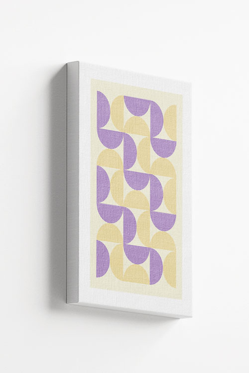 Violet tone half circle canvas