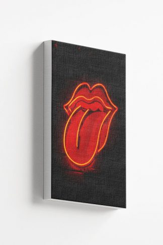 Neon Rolling stone sign Canvas