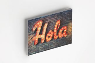 Neon hola sign Canvas