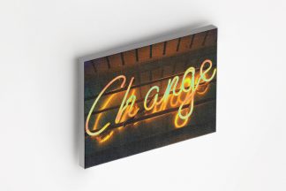 Neon change sign Canvas