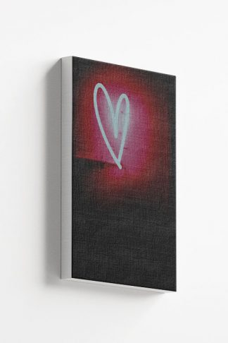 Neon pink hearth Canvas