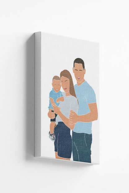 Minimalist Couple and Family Art Canvas - Image 3