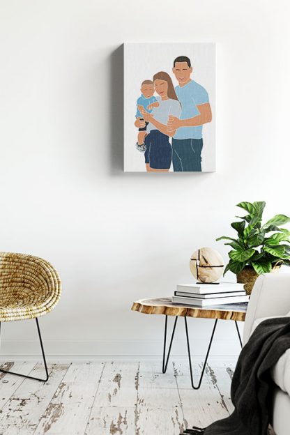 Minimalist Couple and Family Art Canvas - Image 4