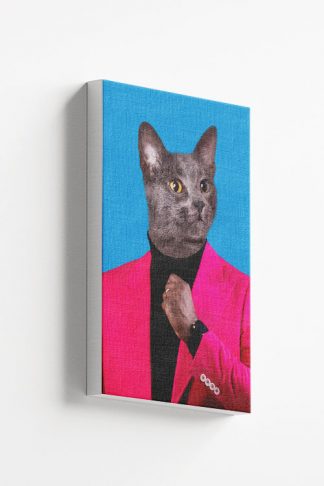 My Pet in Hot Pink Suit Canvas