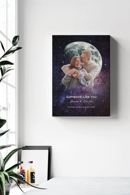 Love you to the moon and back canvas in Interior