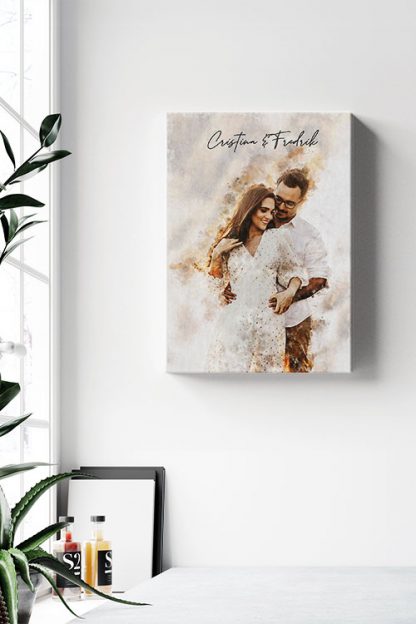 Artistic love canvas in Interior