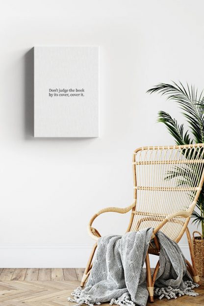 Don't judge the book Canvas in interior