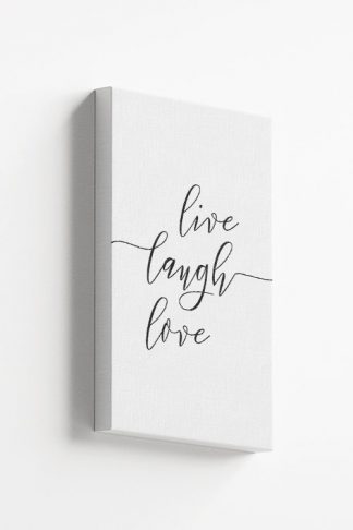 Live Laugh Love Typography Canvas