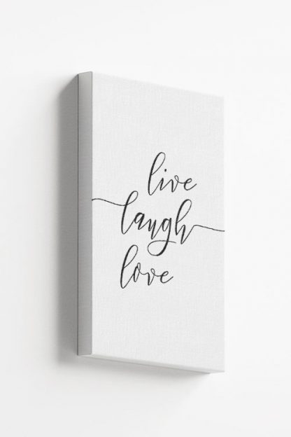 Live Laugh Love Typography Canvas