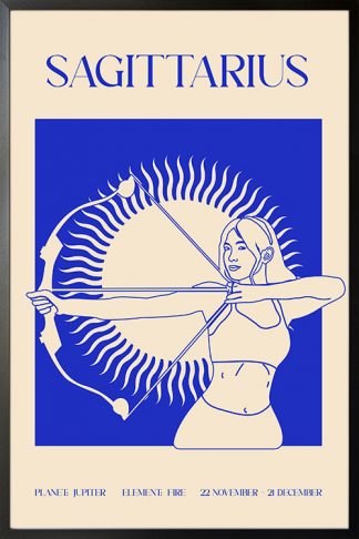 Sagittarius Heaven Poster with Frame