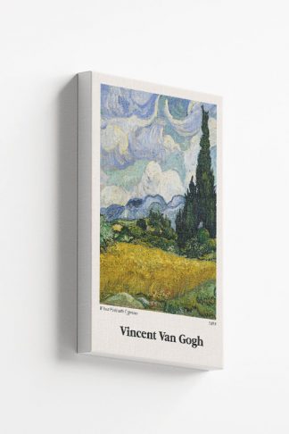 Wheat Field with Cypresses Canvas