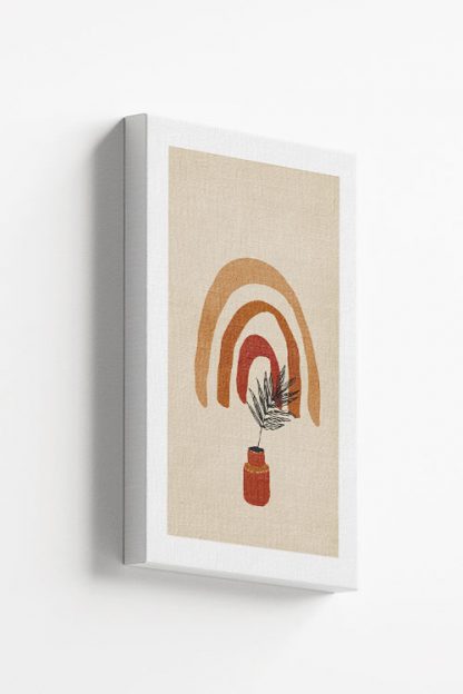 Botanical boho art rainbow canvas