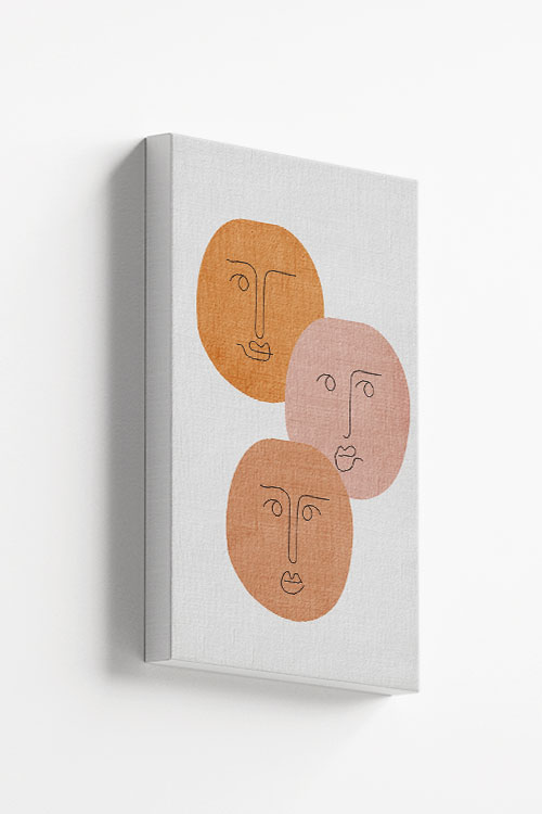 Shapes and faces 1 Canvas