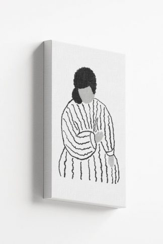 Sketch of a gray women canvas