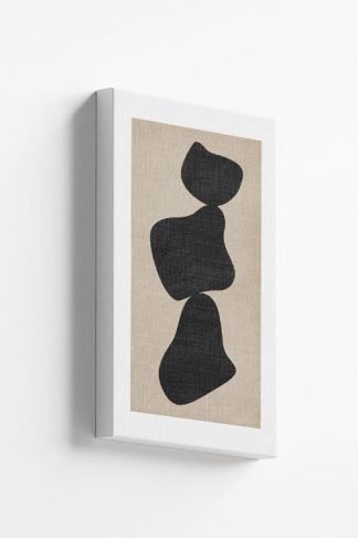 Grunge texture rock balancing canvas