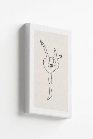 Ballerina line art 1 canvas