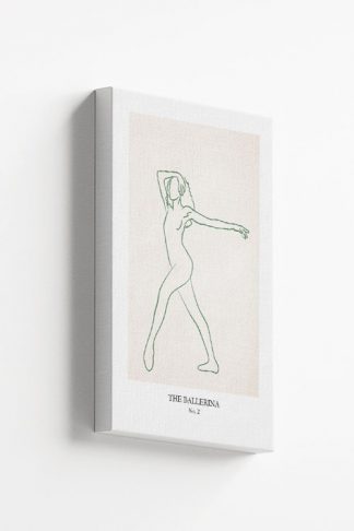 Ballerina line art 2 canvas