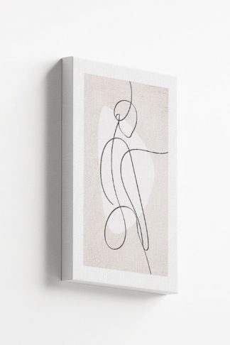 Abstract figure of a woman and shape canvas