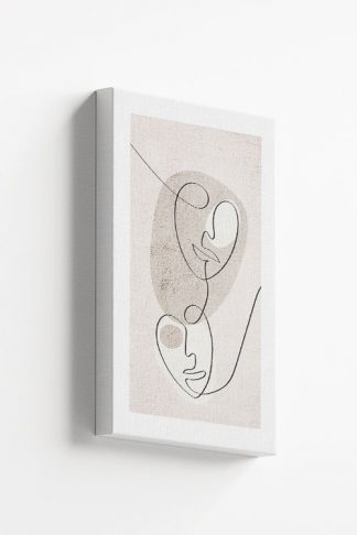 Abstract 2 face figure canvas