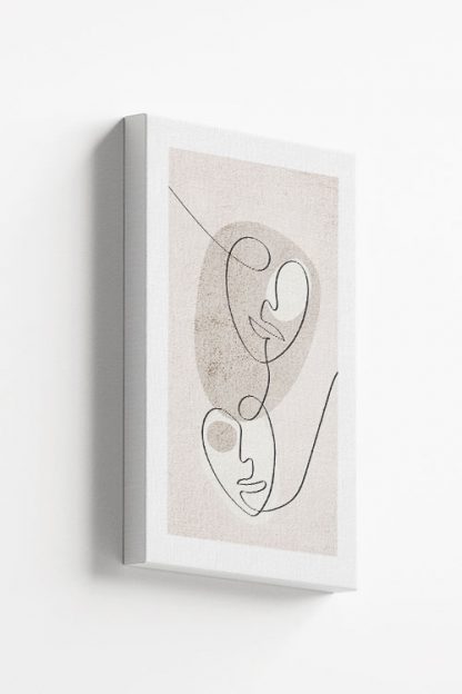 Abstract 2 face figure canvas