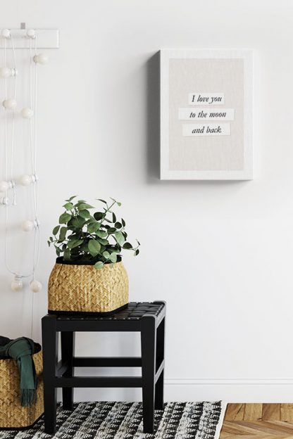 I love you to the moon and back Canvas in interior