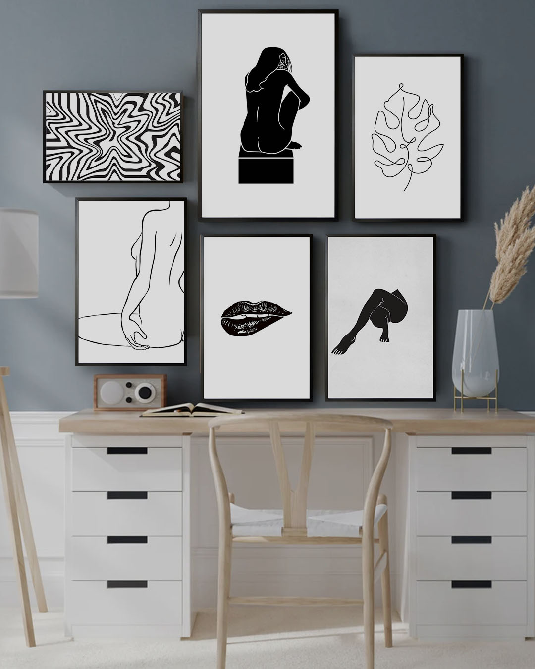 Black and White art Wall