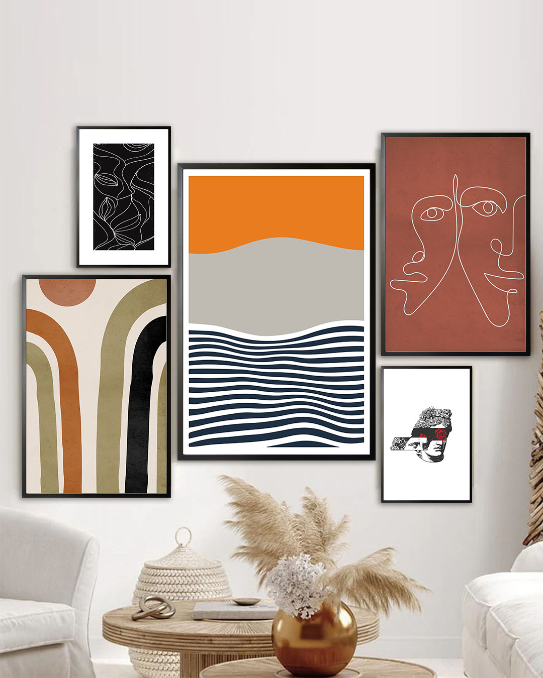 Abstract Match Gallery Art Wall
