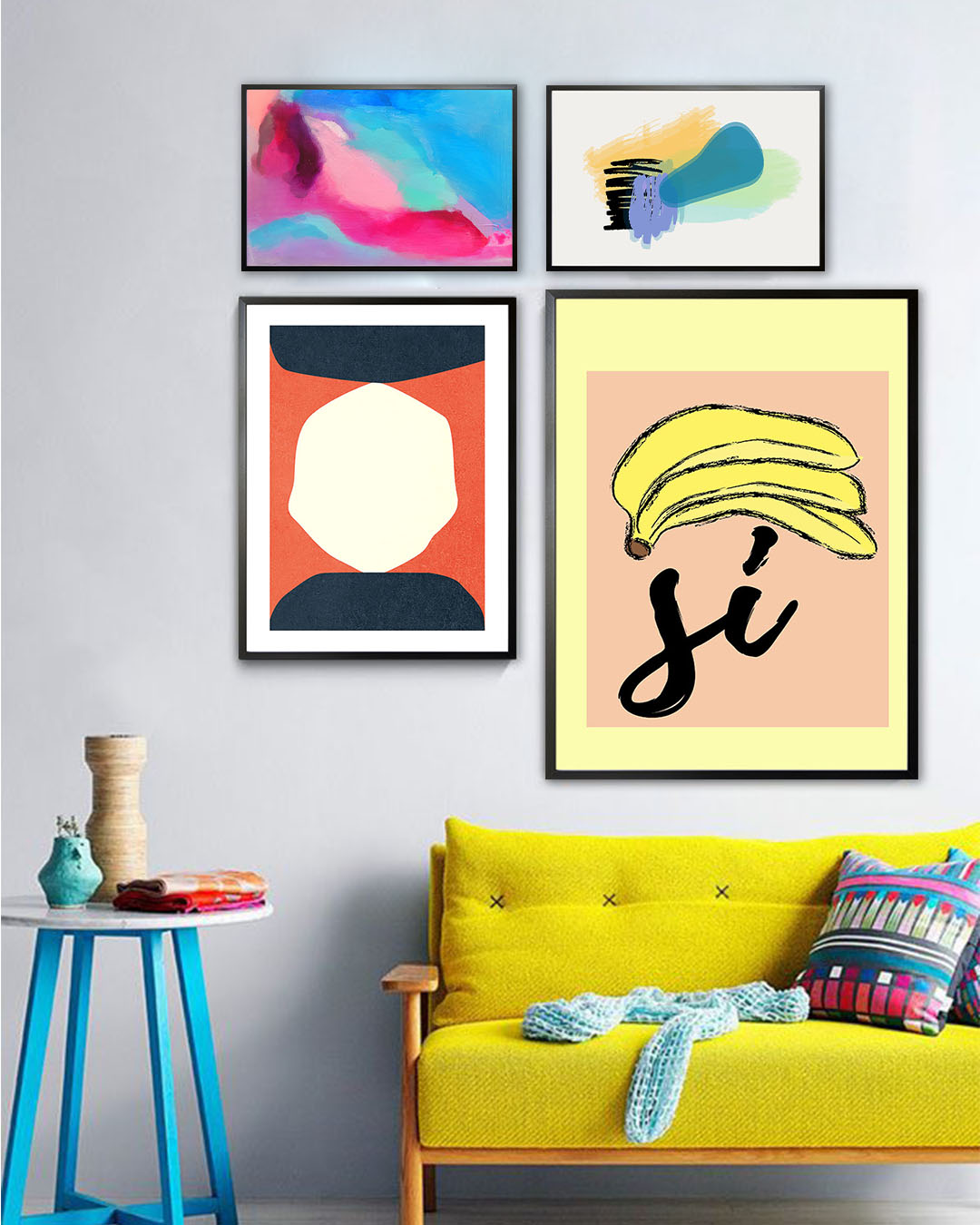 Colorful Gallery Art Wall
