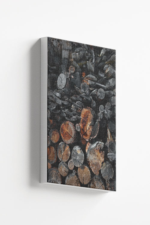 Wood Coal Canvas