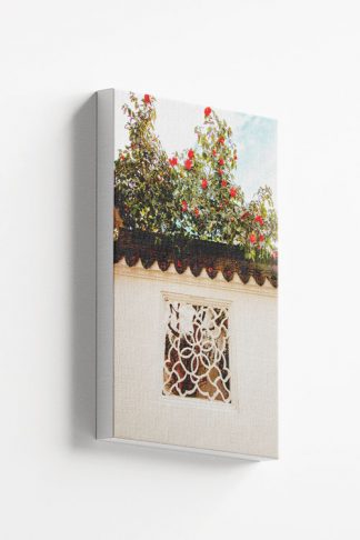 Red Camelia Garden Canvas