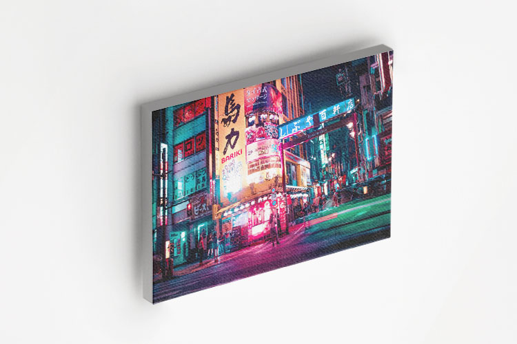 Vibrant Night Tokyo Canvas
