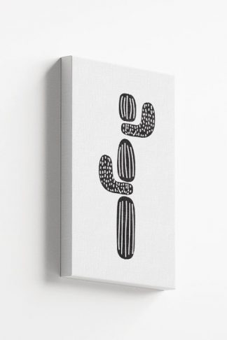Stencil cactus canvas