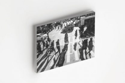 Grayscale pedestrian canvas