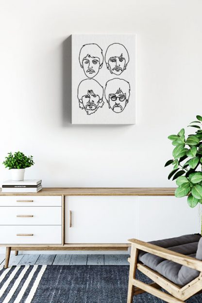The Beatles Minimal Pop Art Pose Canvas