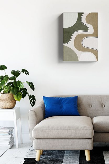 Graphical and curvy shape No5 canvas