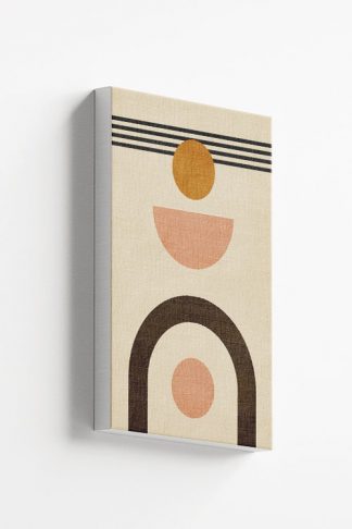 Circles, arc and four lines No5 canvas