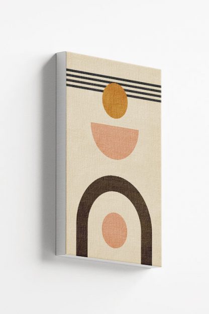 Circles, arc and four lines No5 canvas
