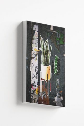 Artistic Graffiti Plants Canvas