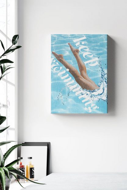 Keep swimming canvas