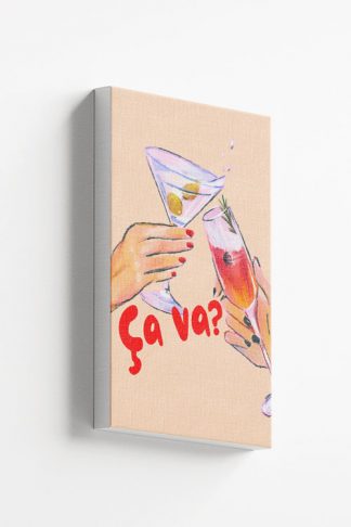 Speak French Ca Va illustration canvas